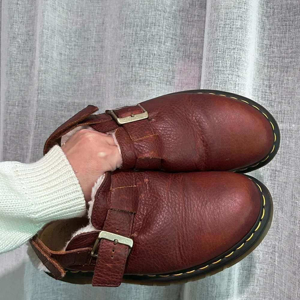 Dr. Martens Jorge II FL White Fur Lined Clogs - Picture 3 of 9